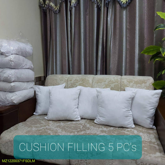 5-Piece Polyester Cushion Filling Set 16x16 Inch